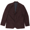 Giacca blazer a 2 bottoni da uomo Marks & Spencer UK 44 2XL Lana bordeaux
