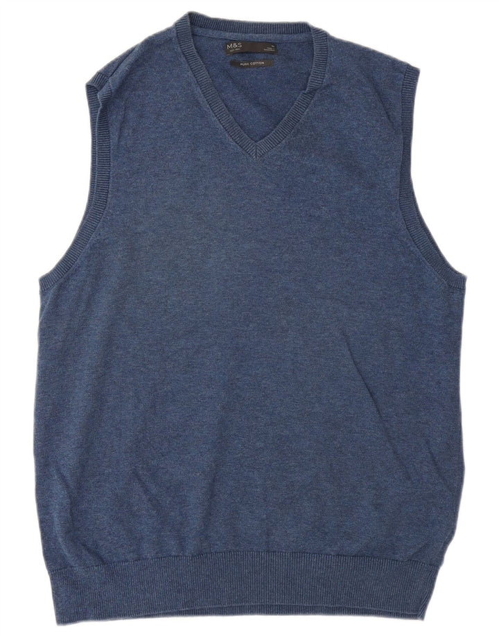 Canotta da uomo Marks & Spencer media cotone blu navy