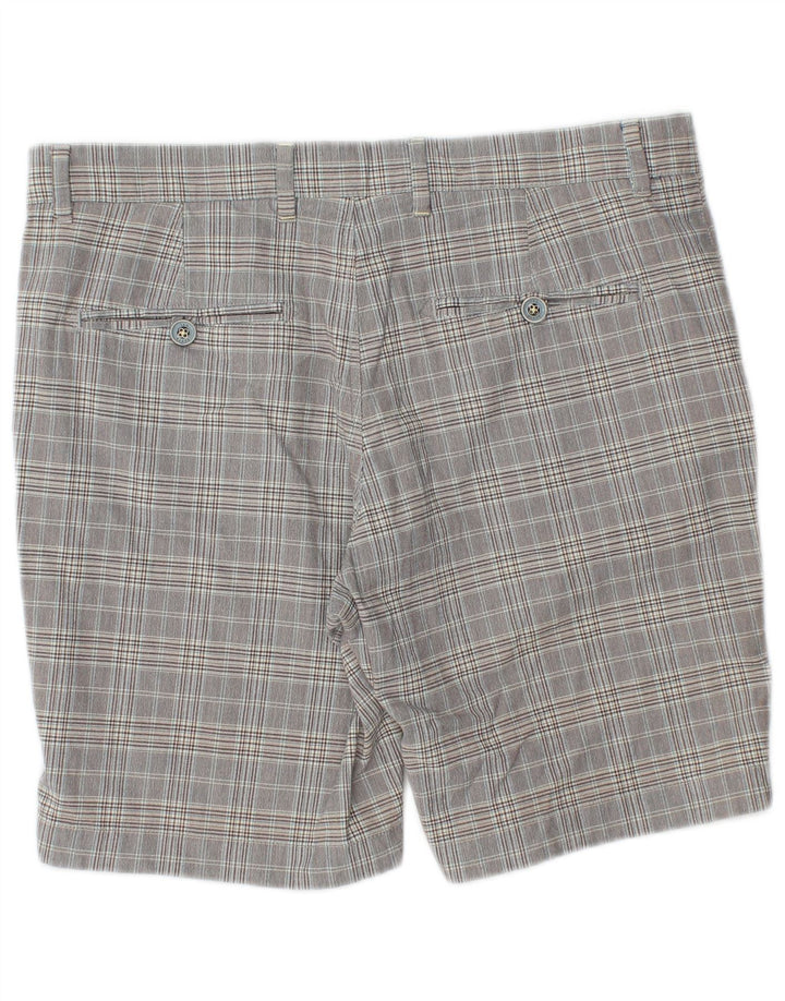 Pantaloncini chino da uomo Ted Baker W34 grande cotone a quadri grigi