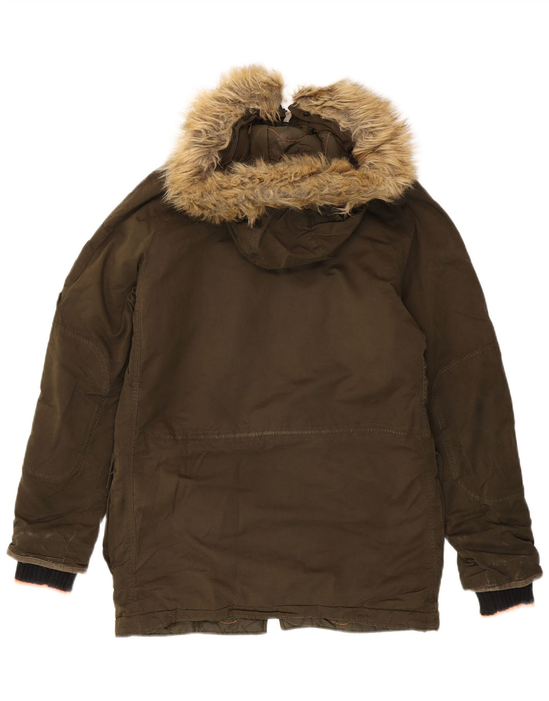 Giacca parka oversize con cappuccio da donna Superdry UK 6 XS poliestere kaki