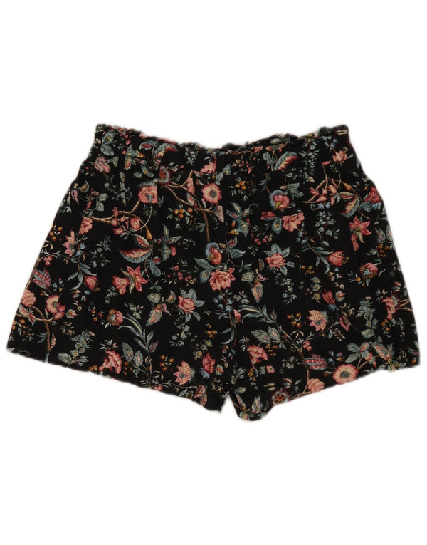Pantaloncini chino da donna Oasis UK 10 piccoli W28 neri floreali