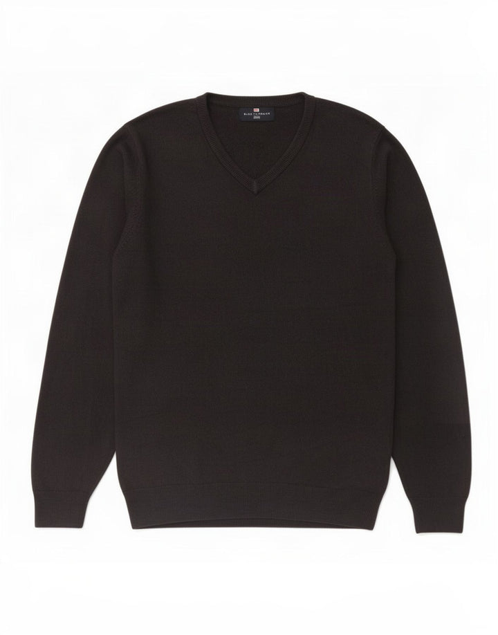 Maglione da uomo con scollo a V Marks & Spencer in acrilico grigio medio