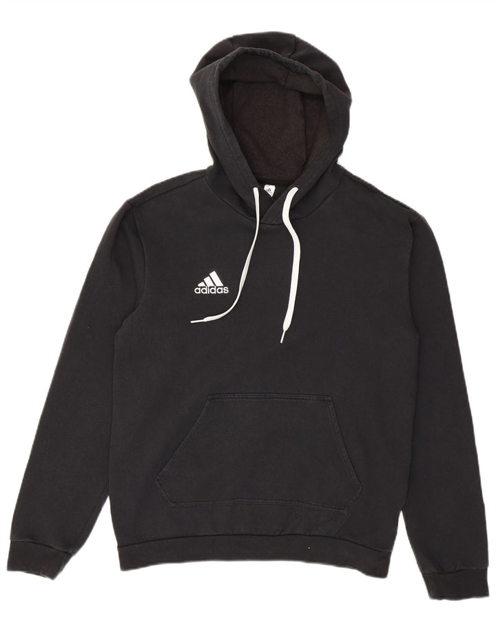 Felpa con cappuccio da uomo Adidas Small in cotone nero