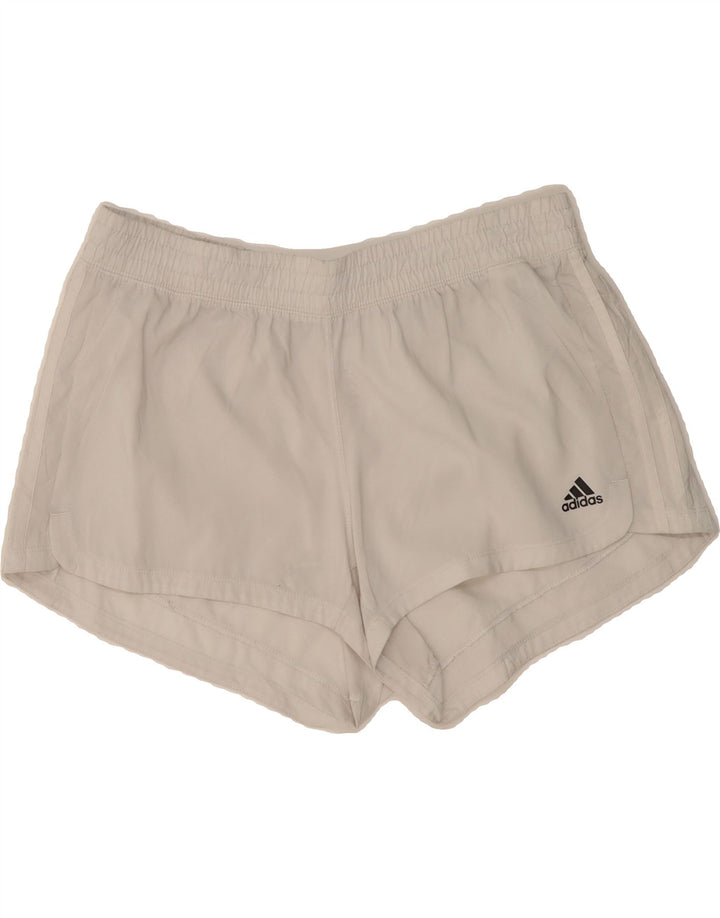 ADIDAS Womens Sport Shorts UK 16/18 Large White Polyester Vintage Adidas and Second-Hand Adidas from Messina Hembry 