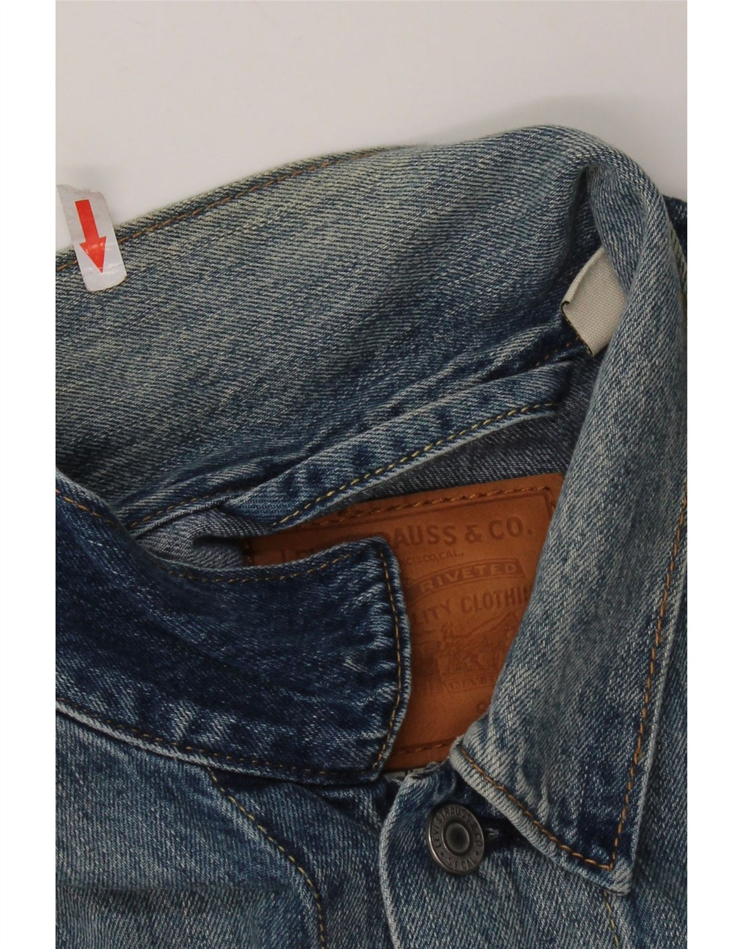 Giacca di jeans da uomo Levi's UK 40 grande cotone blu