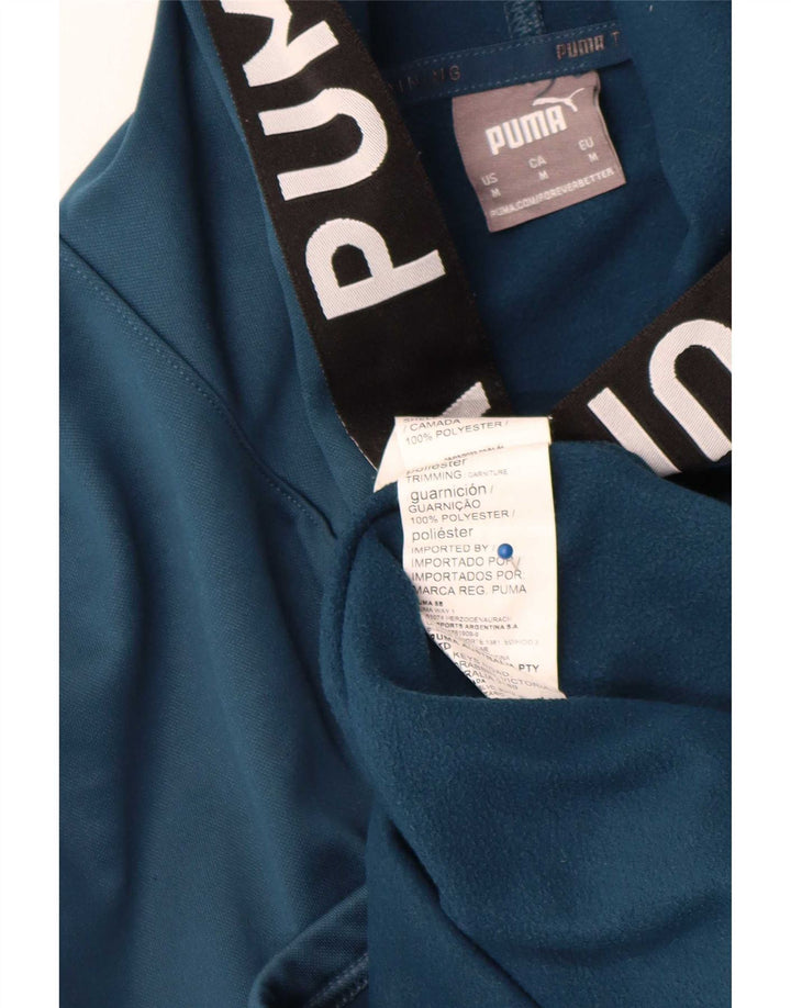 Felpa con cappuccio grafica da uomo Puma, poliestere color block medio blu navy