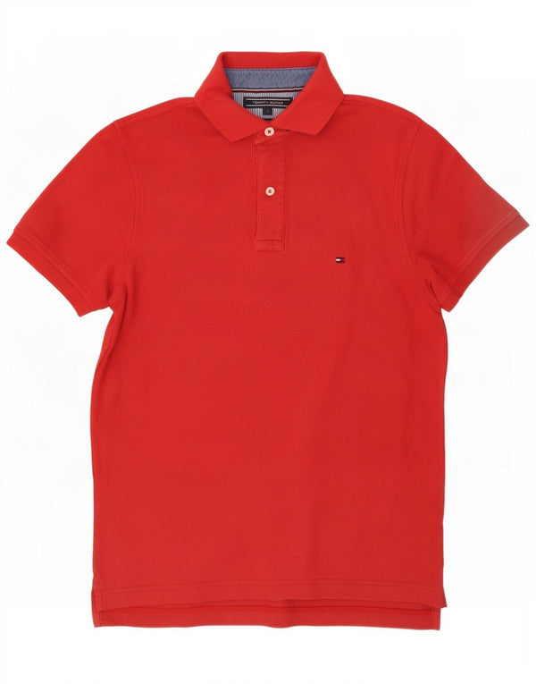 Polo slim fit da uomo Tommy Hilfiger piccola rossa in cotone