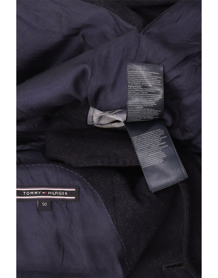 Giacca blazer da uomo a 2 bottoni Tommy Hilfiger IT 50 Large blu navy in lana