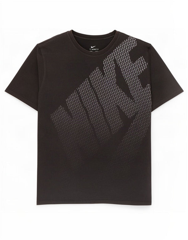 T-shirt grafica Nike da uomo con taglio atletico, grande, in cotone nero