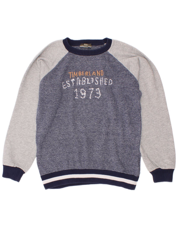 Maglione maglione girocollo da ragazzo Timberland 9-10 anni Blu Colourblock