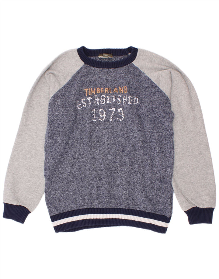Maglione maglione girocollo da ragazzo Timberland 9-10 anni Blu Colourblock
