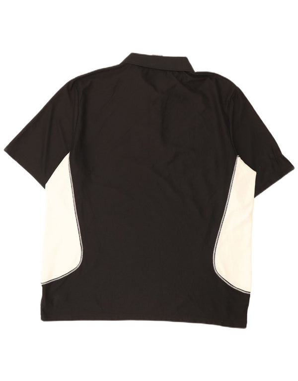 Polo da uomo New Balance XL in poliestere color block nero