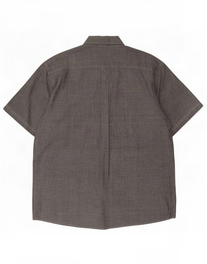 Fieldwork Camicia a maniche corte da uomo XL Cotone grigio
