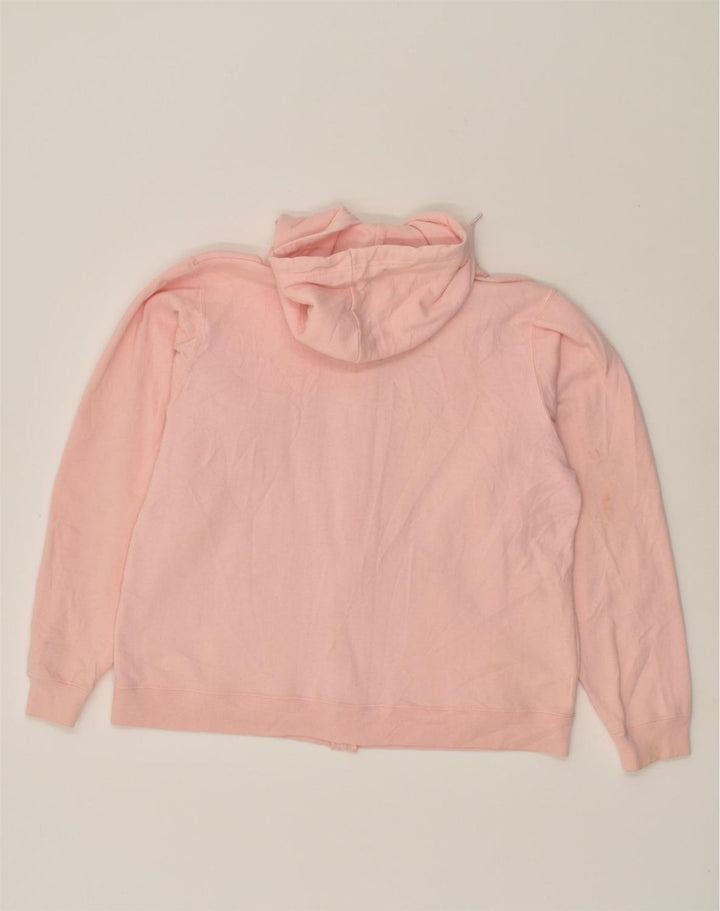 NFL Womens Zip Hoodie Sweater UK 18 XL Pink | Vintage NFL | Thrift | Second-Hand NFL | Used Clothing | Messina Hembry 