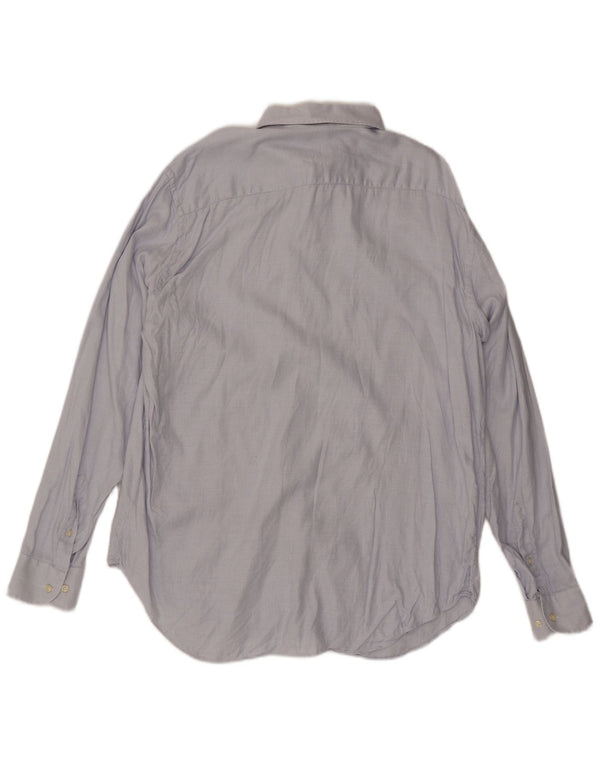 Camicia da uomo Armani Collezioni taglia 44 17 1/2 XL Blu geometrica