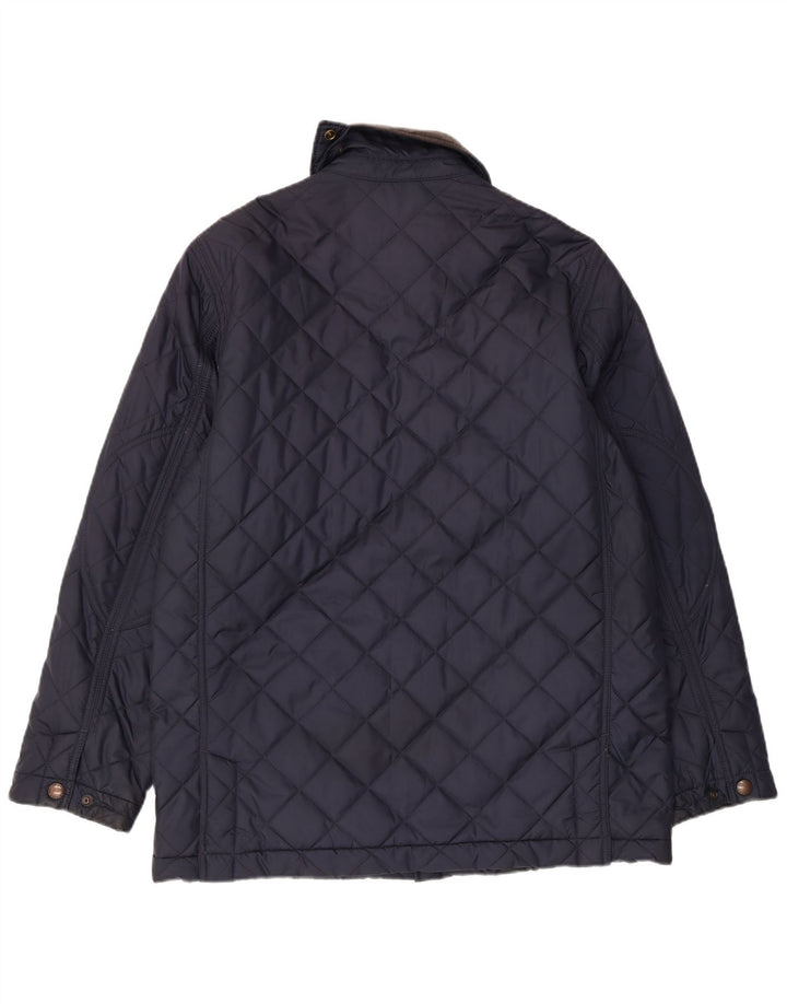 POLO RALPH LAUREN Mens Quilted Jacket UK 36 Small Navy Blue Polyester