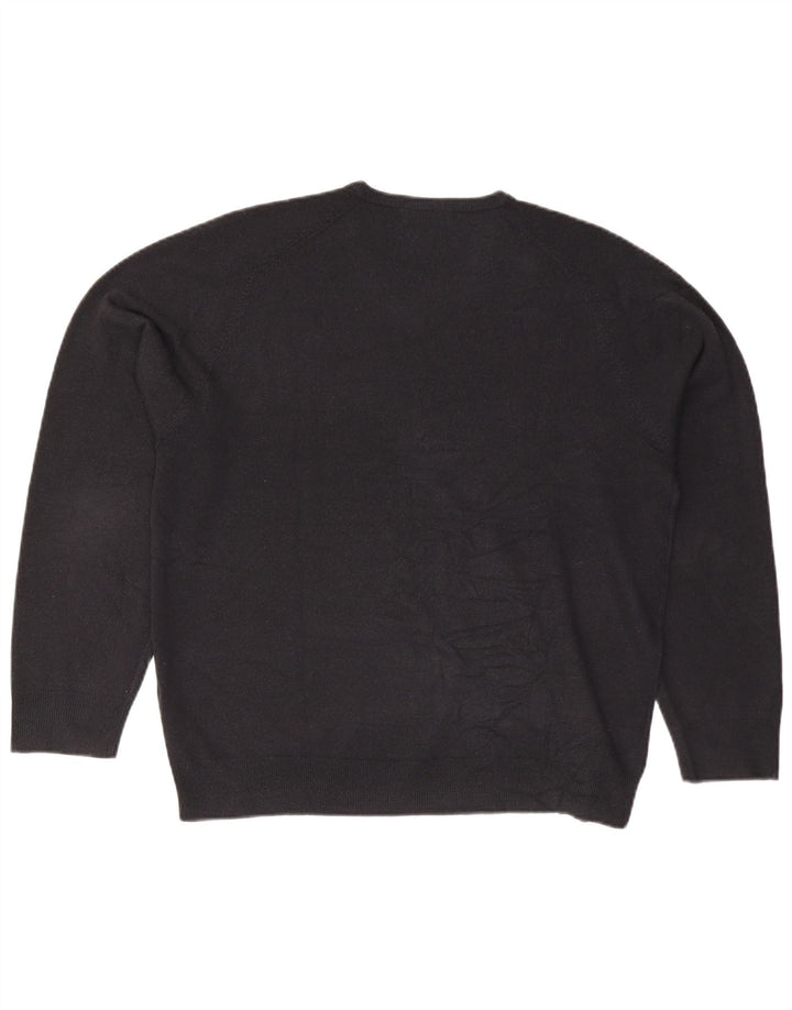 Maglione da uomo Marks & Spencer Blue Harbour con scollo a V grande blu navy