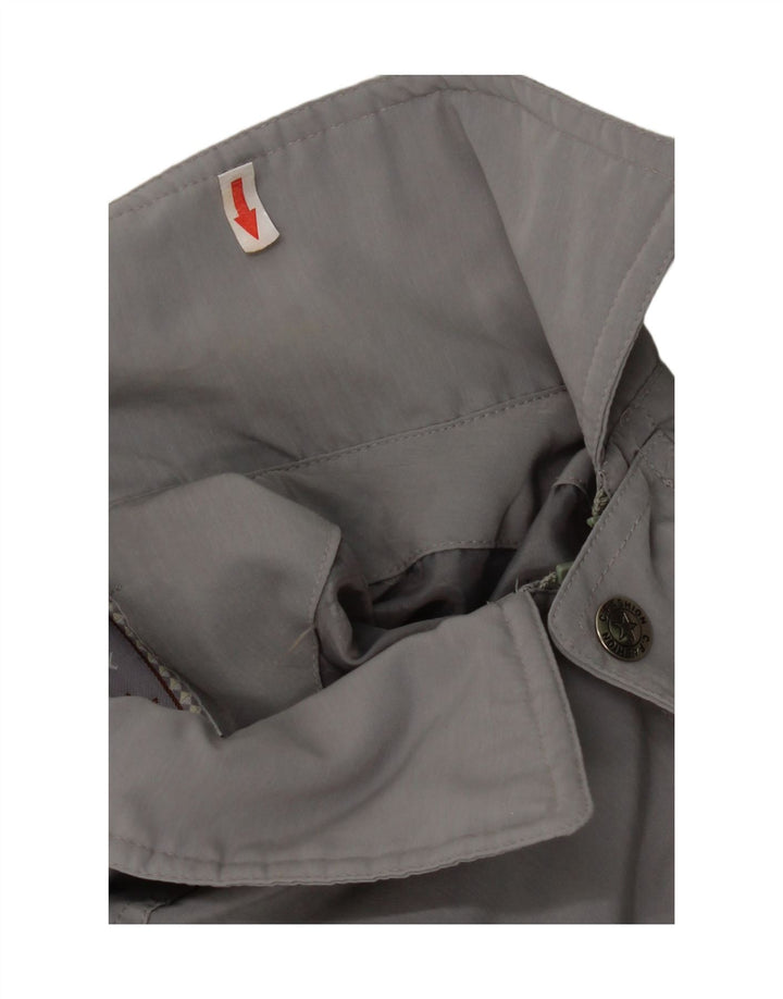 Giubbotto bomber vintage da uomo vestibilità ampia UK 38 Poliestere grigio medio