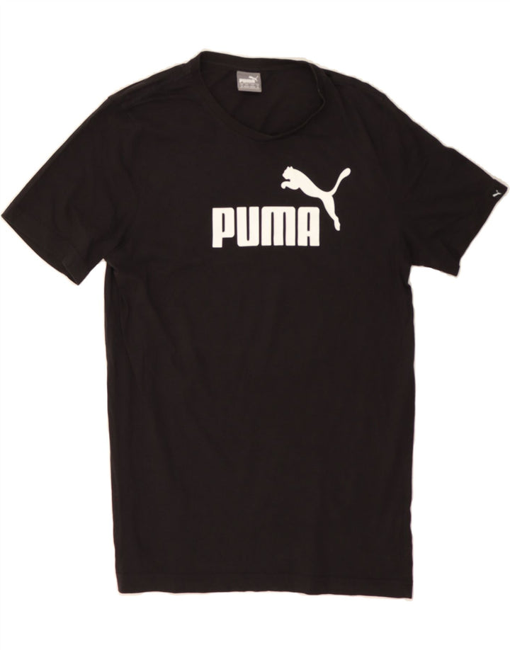 PUMA Mens Graphic T-Shirt Top Medium Navy Blue Vintage Puma and Second-Hand Puma from Messina Hembry 