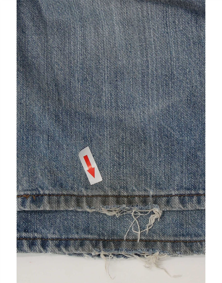 Jeans dritti regolari invecchiati Marks & Spencer da uomo W36 L31 cotone blu