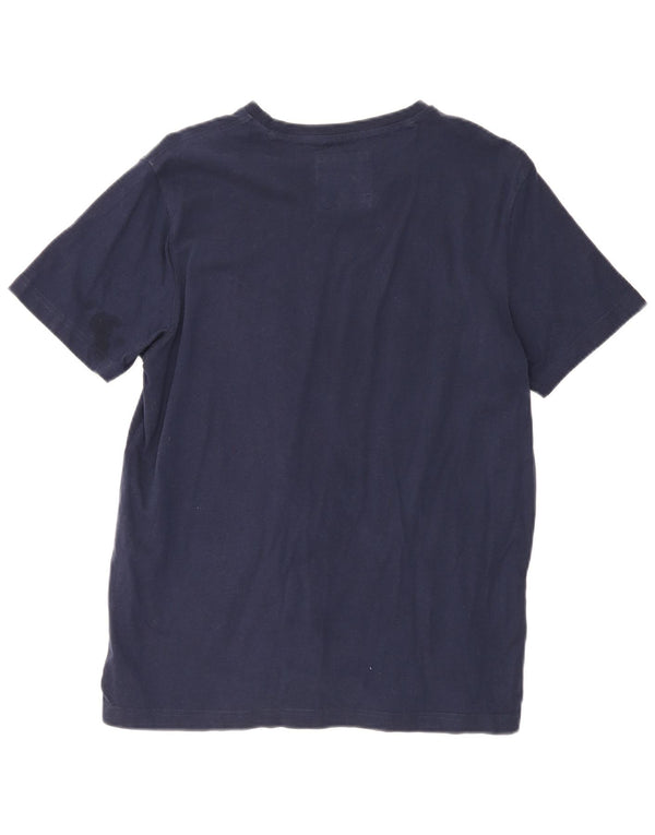 Crew Clothing T-shirt da uomo Top Large in cotone blu navy