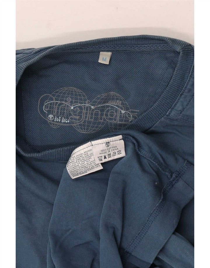 T-shirt da uomo Fat Face Top in cotone blu medio