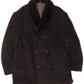 Cappotto doppiopetto vintage da uomo UK 40 grande grigio