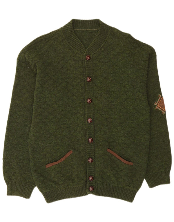 Maglione cardigan vintage da uomo 2XL color kaki