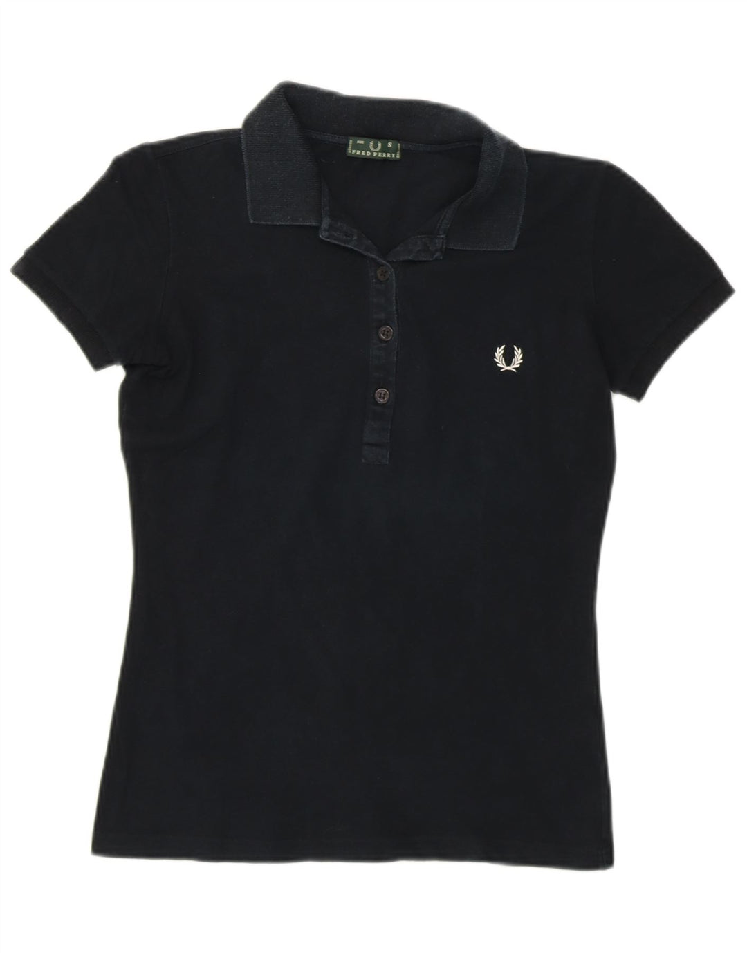Polo da donna FRED PERRY UK 8 piccola in cotone nero