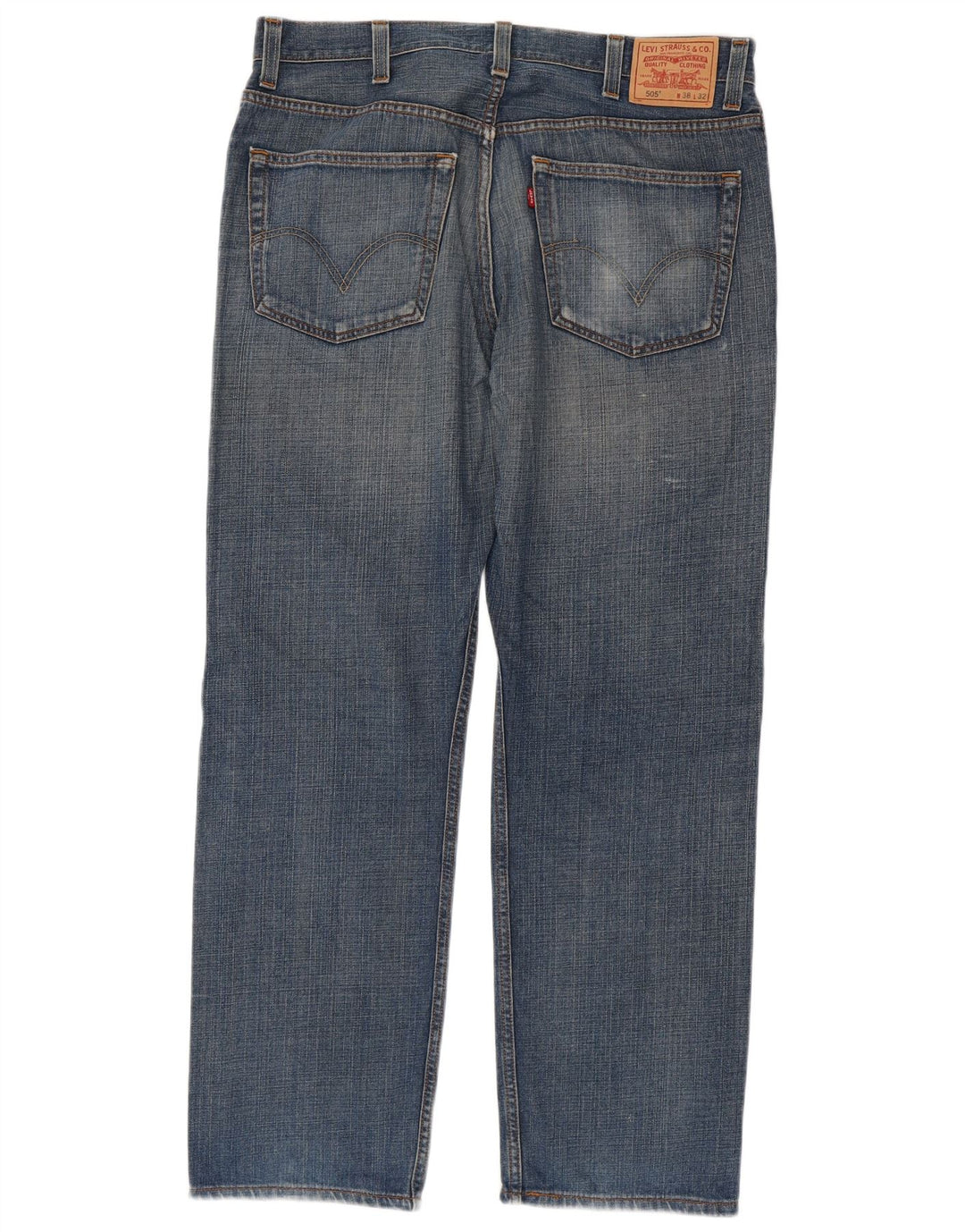 Jeans dritti da uomo Levi's 505 vestibilità regolare W38 L32 cotone blu