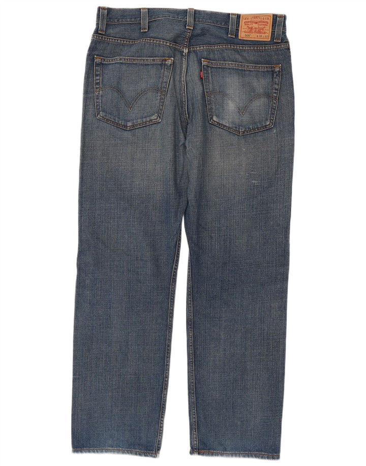 Jeans dritti da uomo Levi's 505 vestibilità regolare W38 L32 cotone blu