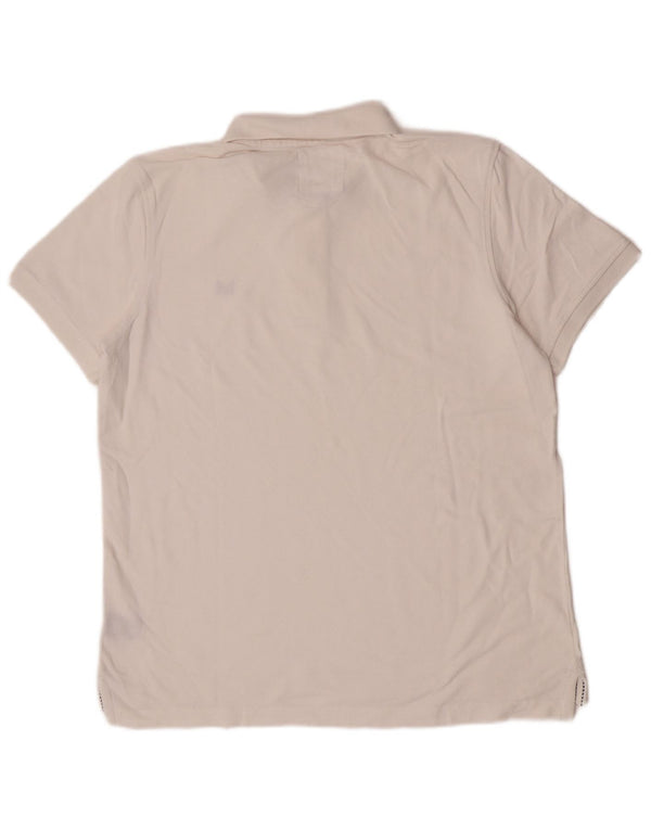 Crew Clothing Polo da uomo grande in cotone bianco