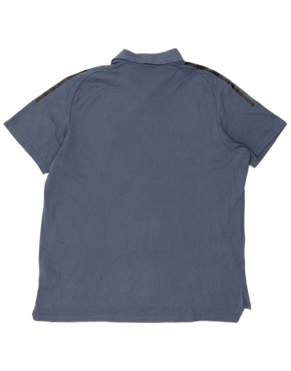 Polo grafica da uomo Adidas All Blacks XL in cotone blu