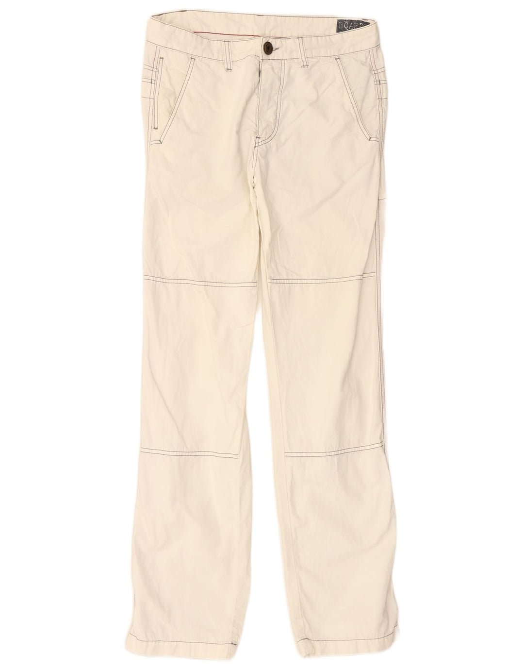 Pantaloni dritti da uomo VINTAGE vestibilità regolare W34 L32 bianco sporco