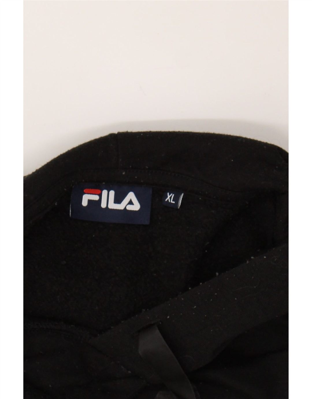 FILA Womens Graphic Hoodie Jumper UK 18 XL Black Polyester Vintage Fila and Second-Hand Fila from Messina Hembry 