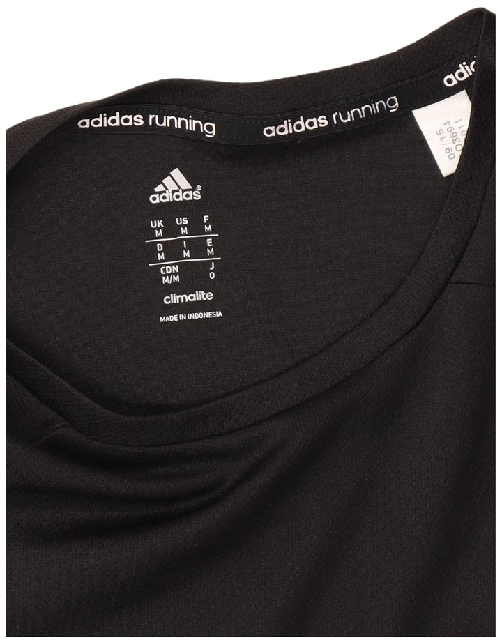 ADIDAS Mens Climalite T-Shirt Top Medium Black Polyester