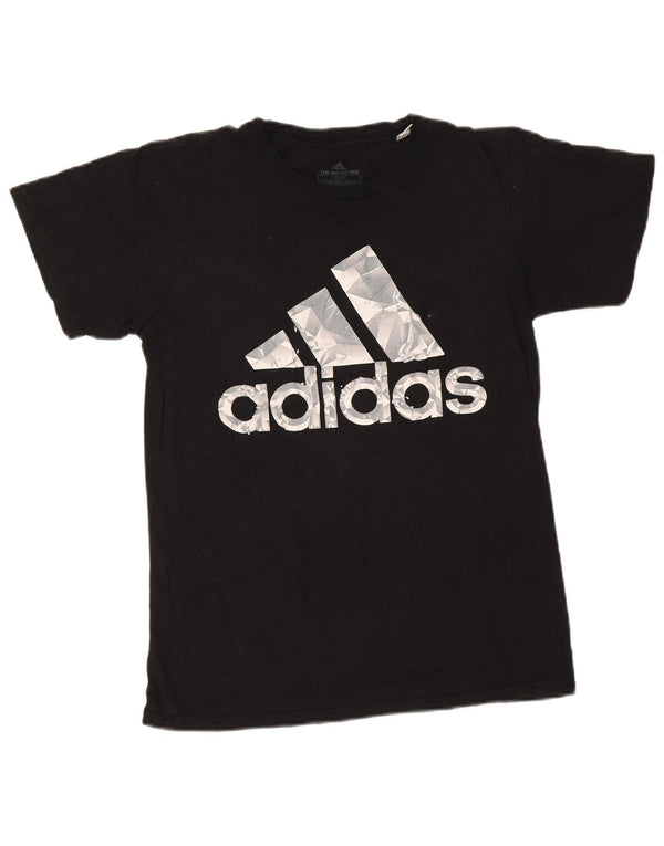 T-shirt grafica da donna Adidas Top UK 10 piccola nera