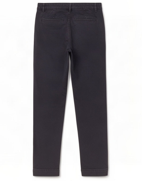 Pantaloni chino dritti da donna Benetton UK 8 Small W30 L27 Blu navy Cotone