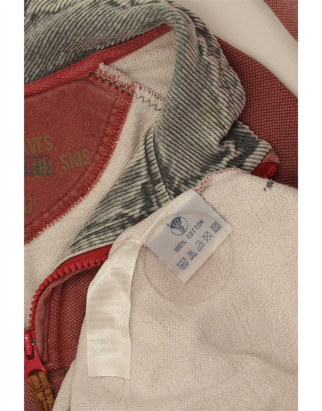 Felpa da uomo con collo con zip Fat Face, maglione grande, cotone rosa