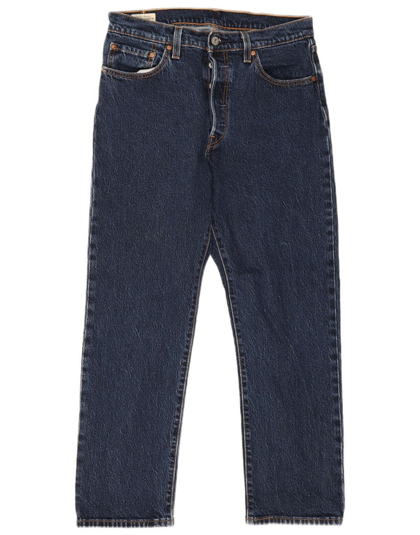 Jeans dritti a vita alta 501 da donna Levi's W29 L26 cotone blu navy