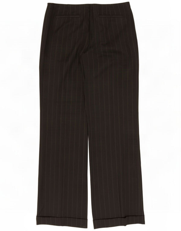 Next Pantaloni da abito a gamba larga da donna UK 14 Large W32 L33 a righe nere