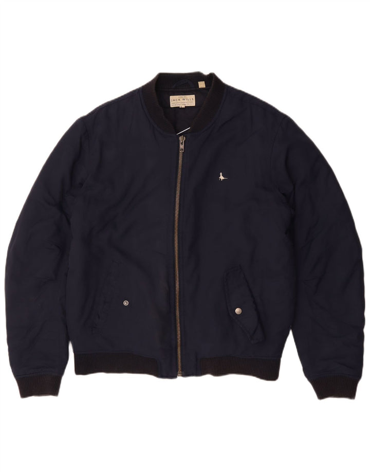 Giubbotto bomber da uomo Jack Wills UK 38 nylon blu navy medio