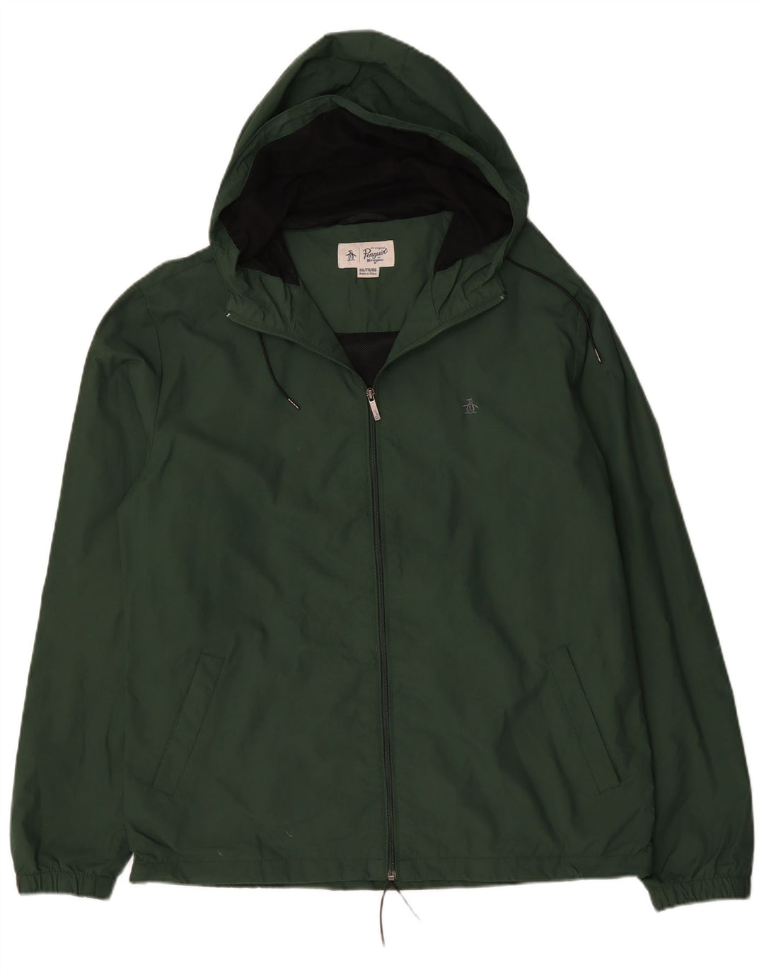 Giacca antipioggia da uomo con cappuccio Penguin UK 44 2XL Verde poliammide