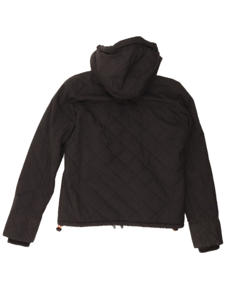 Giacca a vento da donna con cappuccio SUPERDRY UK 14 media nera