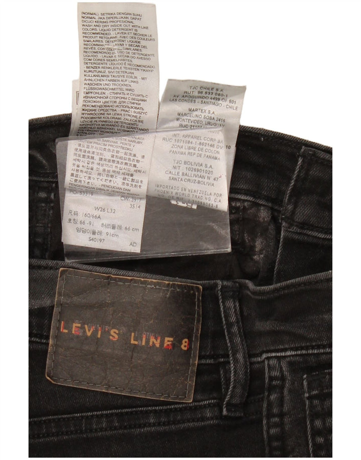 Jeans skinny da donna LEVI'S W26 L28 cotone nero