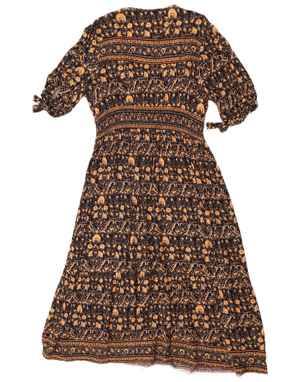 Abito lungo da donna Monsoon UK 16 Grande viscosa floreale multicolore