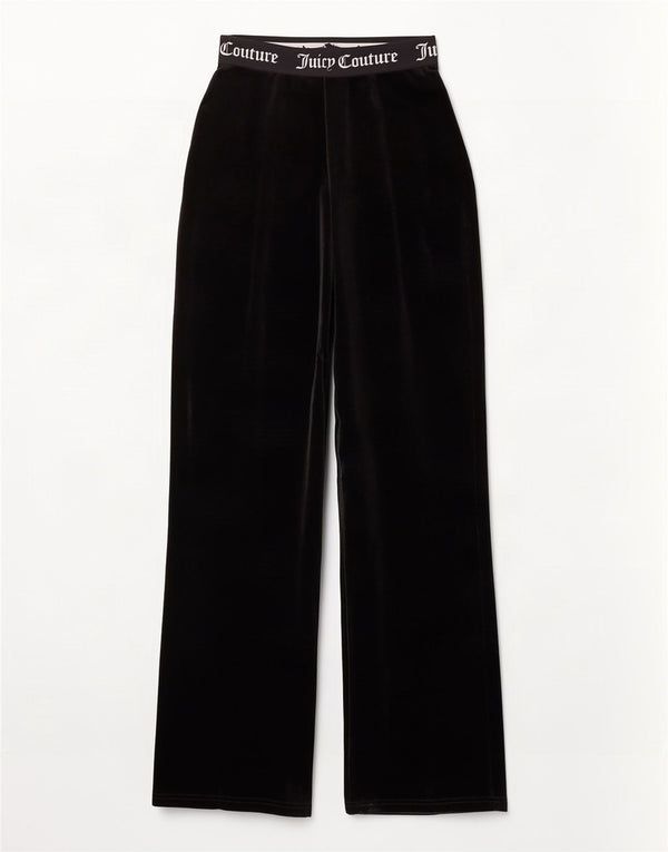 Pantaloni da tuta in velluto grafico da donna Juicy Couture XS poliestere nero