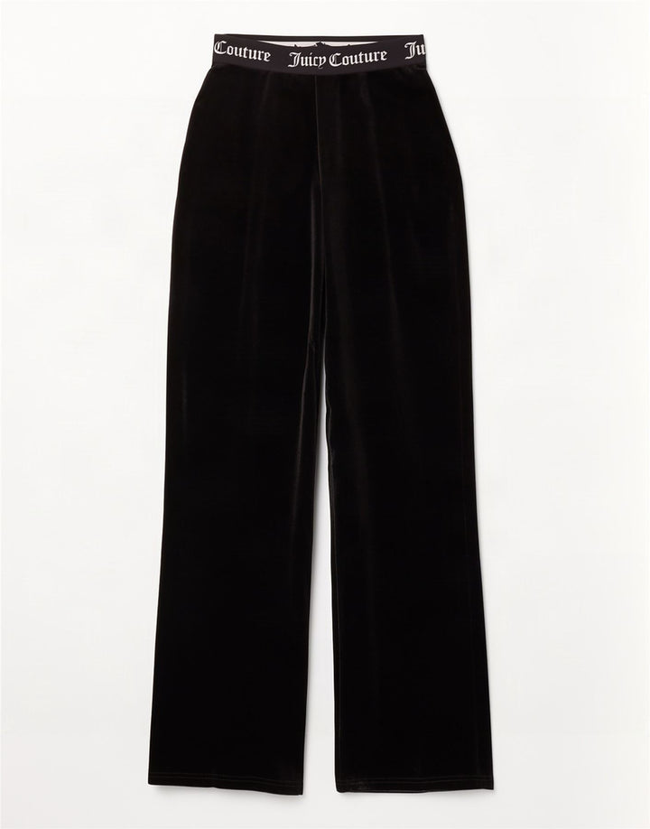 Pantaloni da tuta in velluto grafico da donna Juicy Couture XS poliestere nero