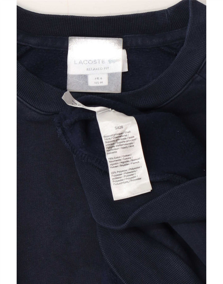 Felpa grafica da uomo Lacoste, taglia 4, colore medio blu navy