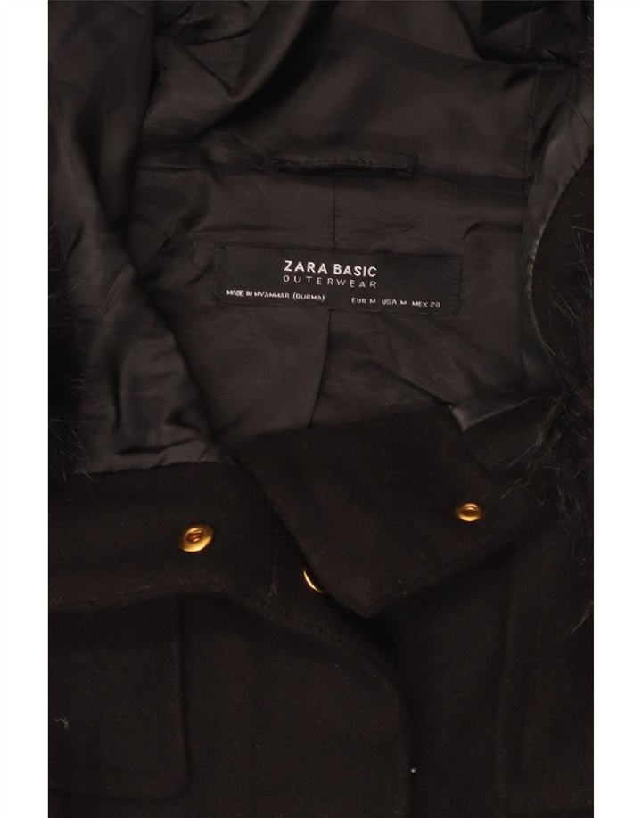 Giacca a vento con cappuccio da donna Zara UK 14 media nera